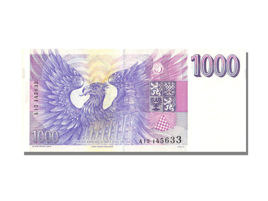 Czech Republic, 1000 Korun, 1993, KM #8a, UNC(65-70), A15
