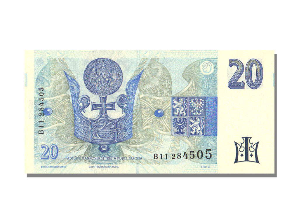 Czech Republic, 20 Korun, 1994, KM #10a, UNC(65-70), B11