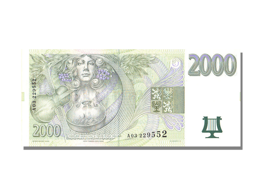 Czech Republic, 2000 Korun, 1996, KM #16, UNC(65-70), A03