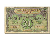 Tunisia, 20 Francs, 1948, 1948-06-04, EF(40-45), B63