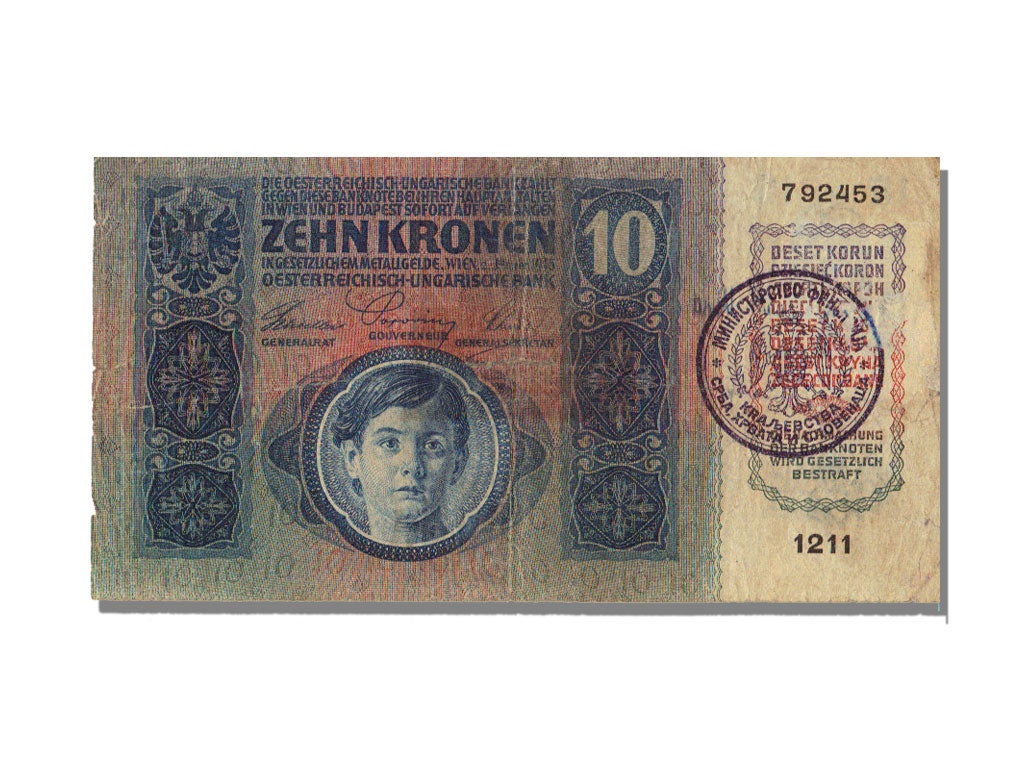 Yugoslavia, 10 Kronen, 1915-01-02, VF(30-35), 1211