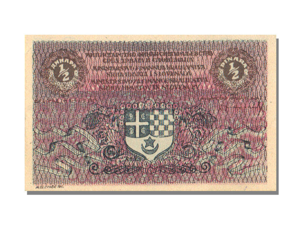 Yugoslavia, 1/2 Dinara, 1919, KM #11, 1919-02-01, UNC(65-70), O3579