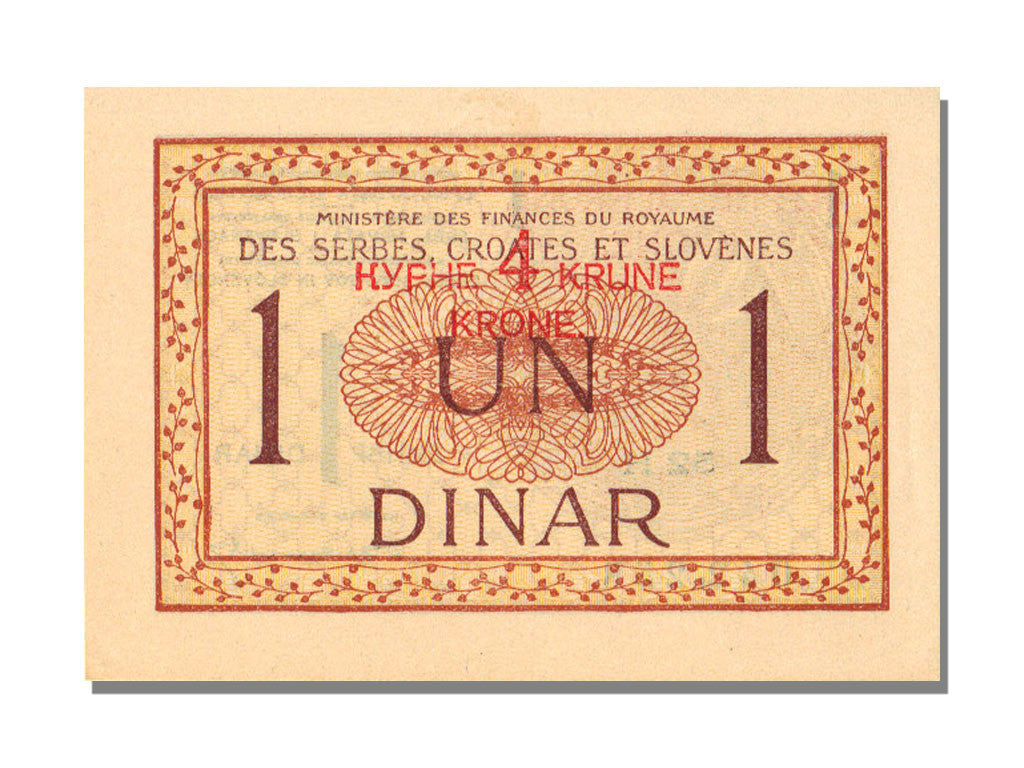 Yugoslavia, 4 Kronen on 1 Dinar, KM #15, UNC(65-70), 52H