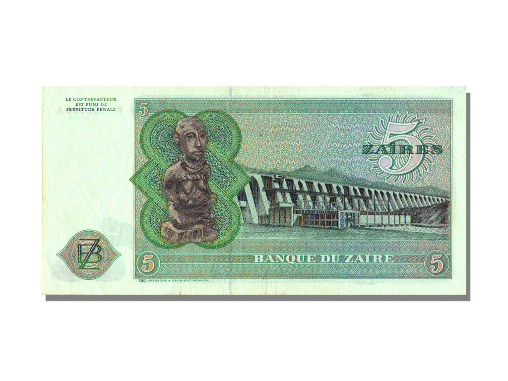 Za&iuml;re, 5 Zaïres, 1972, 1972-11-24, UNC(63), B