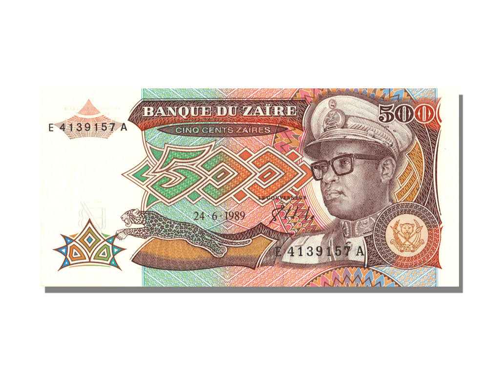 Banknote, Zaire, 500 Zaïres, 1989, 1989-06-24, UNC(65-70)