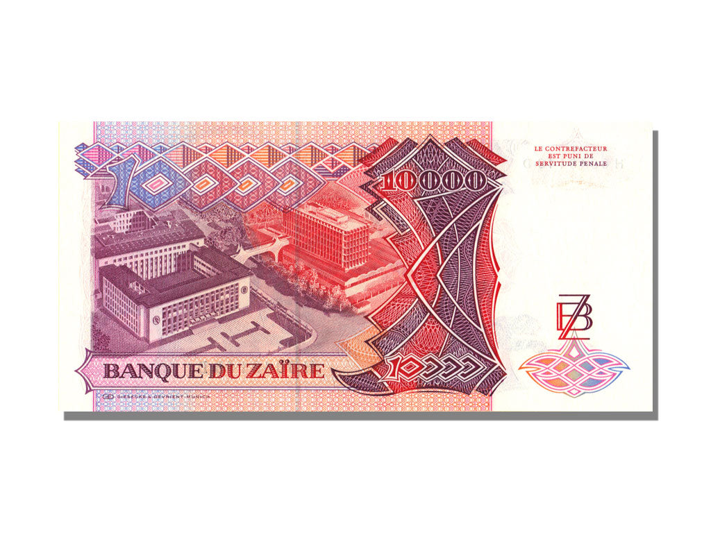 Zaïre, 10,000 Zaïres, 1989, KM #38a, 1989-11-24, UNC(65-70), H