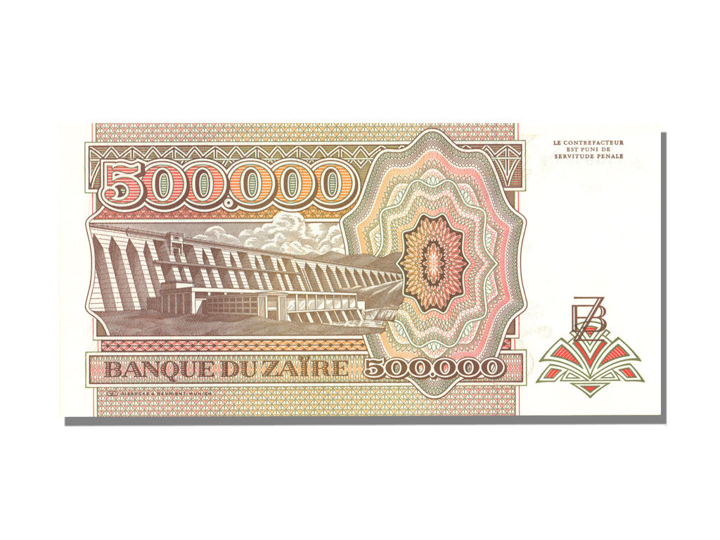 Banknote, Zaire, 500,000 Zaïres, 1992, 1992-03-15, UNC(65-70)