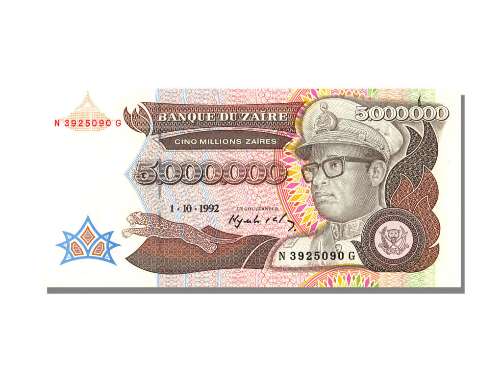 5 000 000 Zaïres Type Mobutu