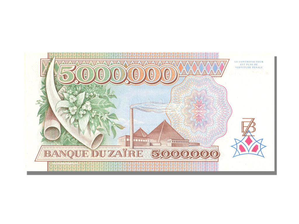 5 000 000 Zaïres Type Mobutu