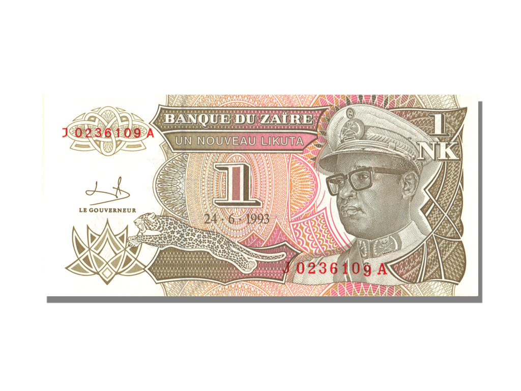 Zaïre, 1 Nouveau Likuta, 1993, KM #47a, 1993-06-24, UNC(65-70), J