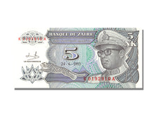 Zaïre, 5 Nouveaux Makuta, 1993, KM #48a, 1993-06-24, UNC(65-70), K