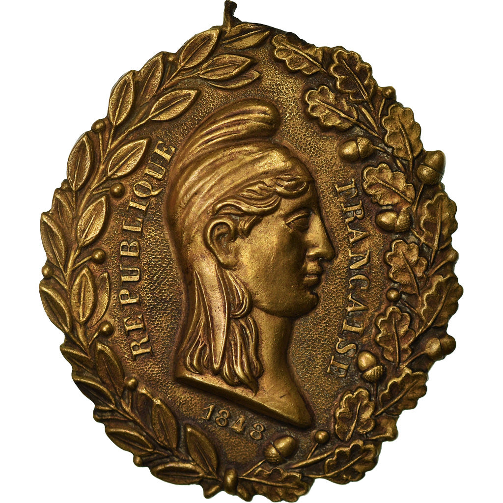 Francja, Medal, Marianne, République Française, 1848, AU(50-53), Mosiądz