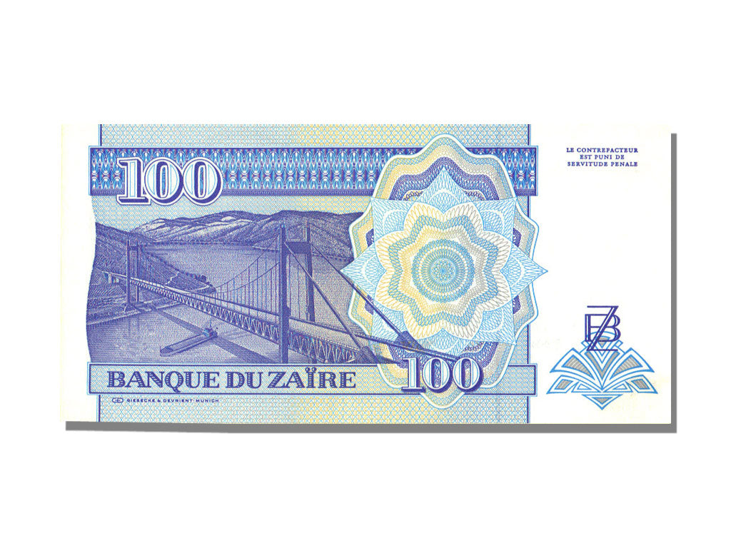 Banknote, Zaire, 100 Nouveaux Zaïres, 1993, 1993-06-24, UNC(65-70)