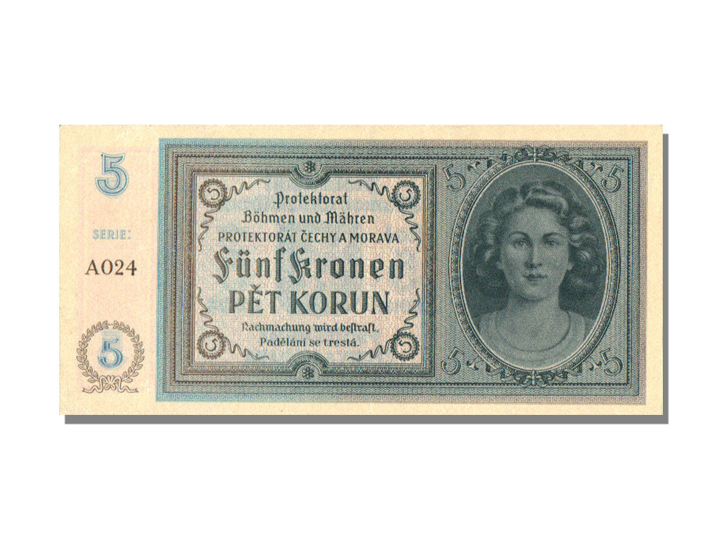 Bohemia and Moravia, 5 Korun, UNC(65-70), A 024
