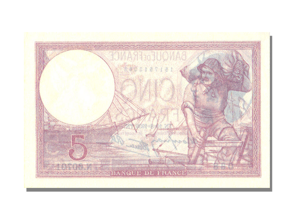 Banknote, France, 5 Francs, 5 F 1917-1940 ''Violet'', 1939, 1939-08-10