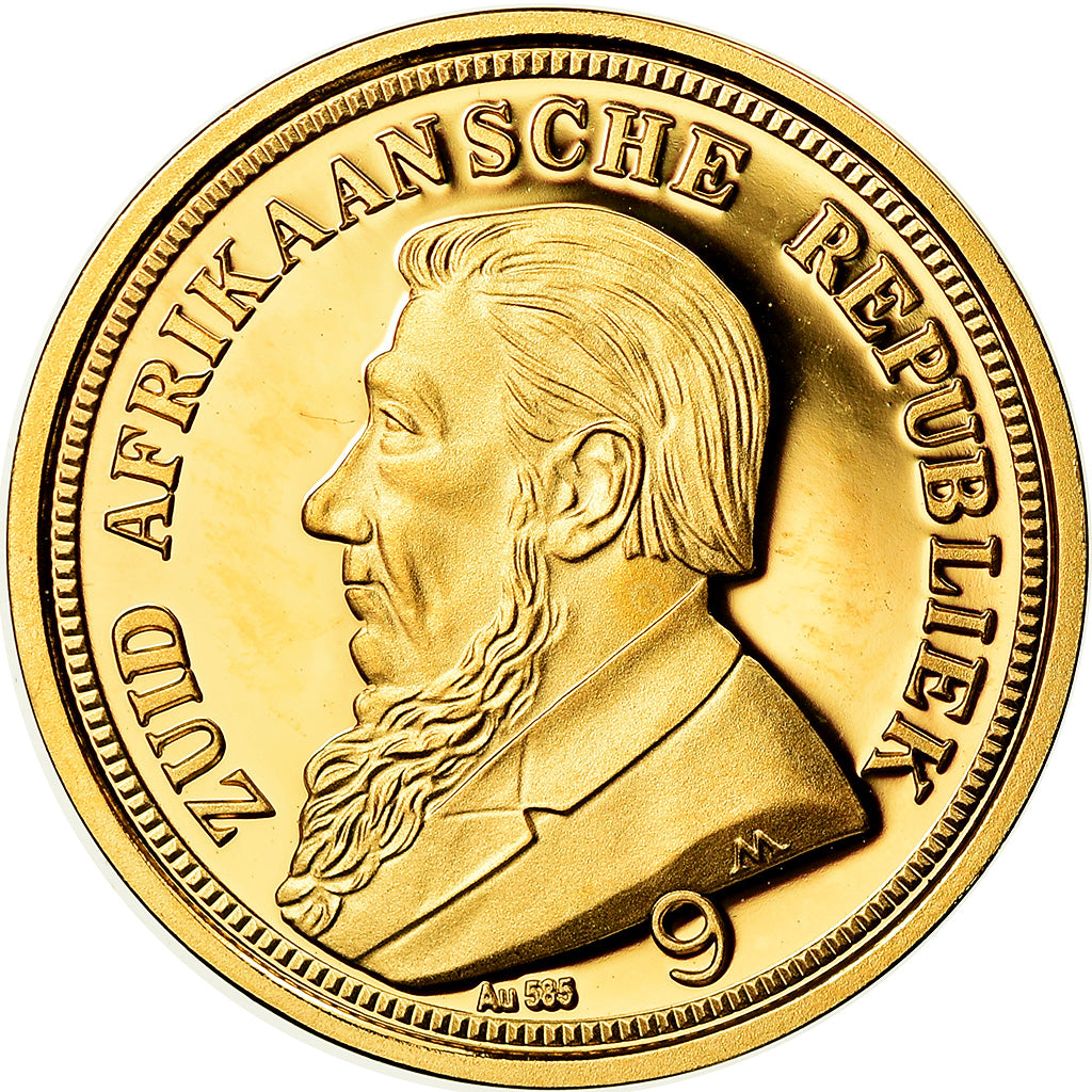França, Medal, Reproduction, 1 Pond Afrique du Sud, Kruger, MS(65-70), Dourado