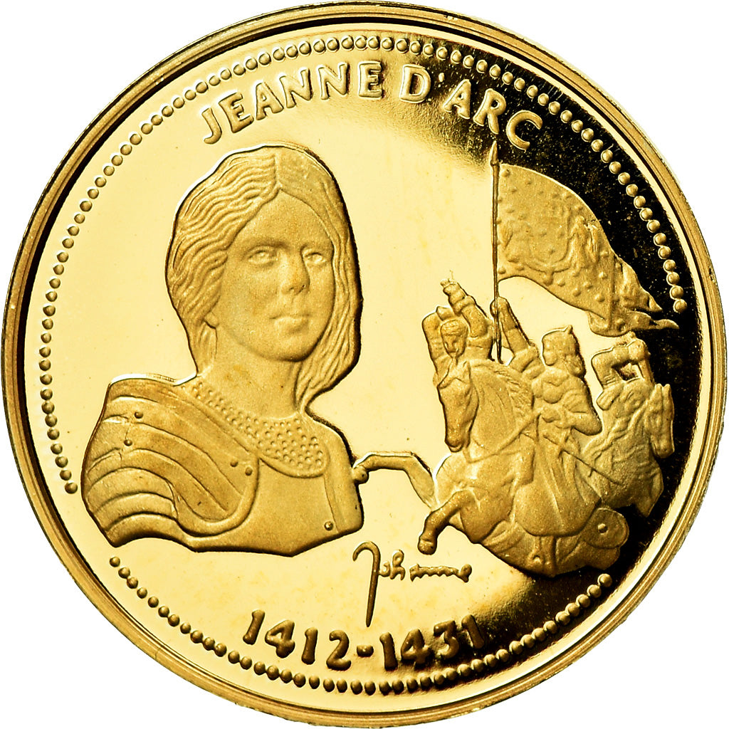 France, Medal, Jeanne d'Arc, History, MS(65-70), Gold