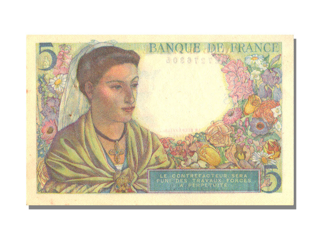FRANCE, 5 Francs, 1943, KM #98a, 1943-11-25, UNC(63), Fayette #5.4