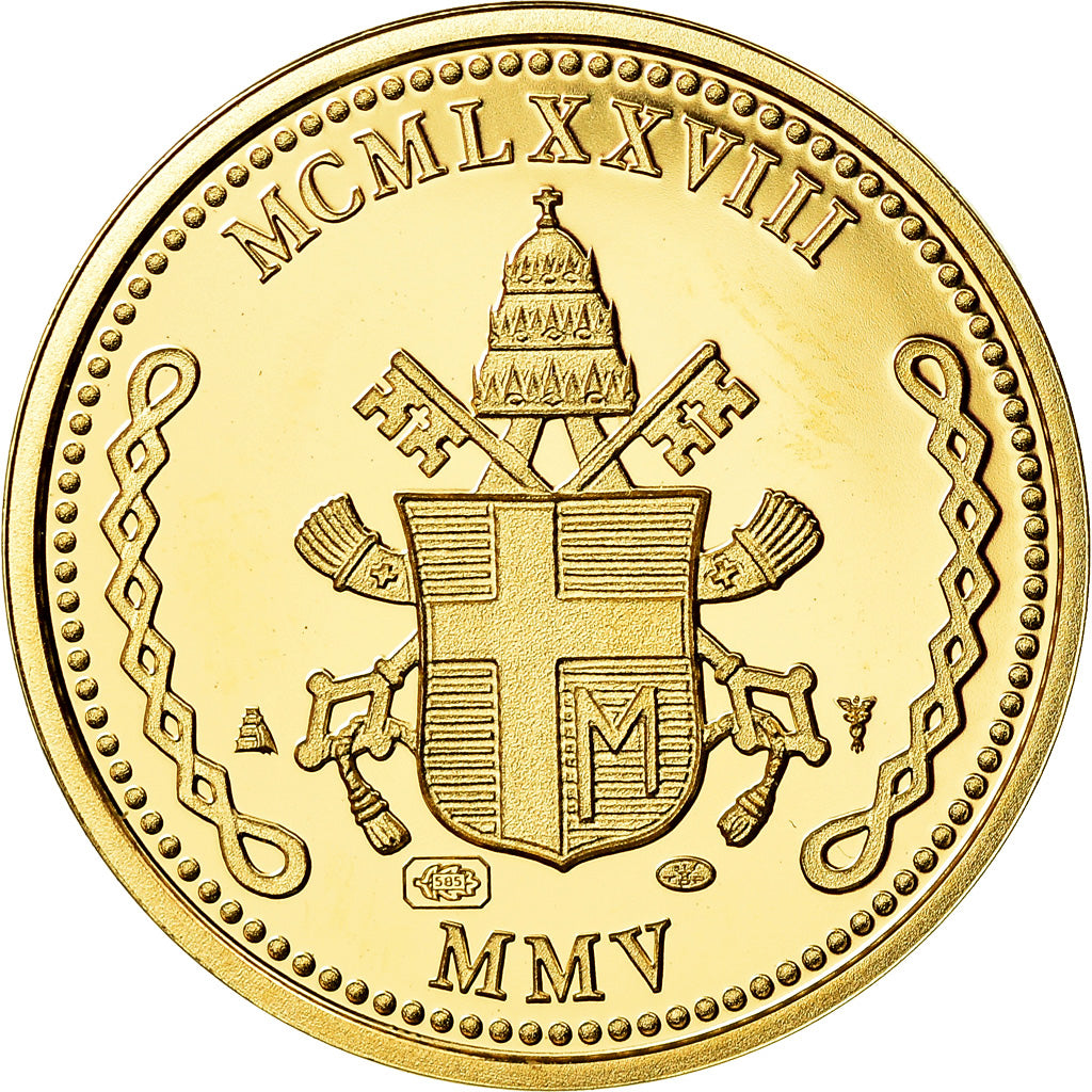 Vatican, Medal, Le Pape Jean-Paul II, 2005, MS(65-70), Gold