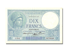 France, 10 Francs, 10 F 1916-1942 ''Minerve'', 1939, KM #84, 1939-09-28,...