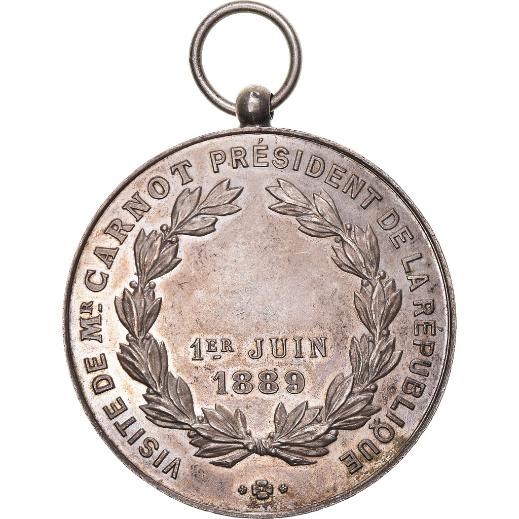 France, Médaille, Visite du Président Carnot à Béthune, Politics, 1889, SPL