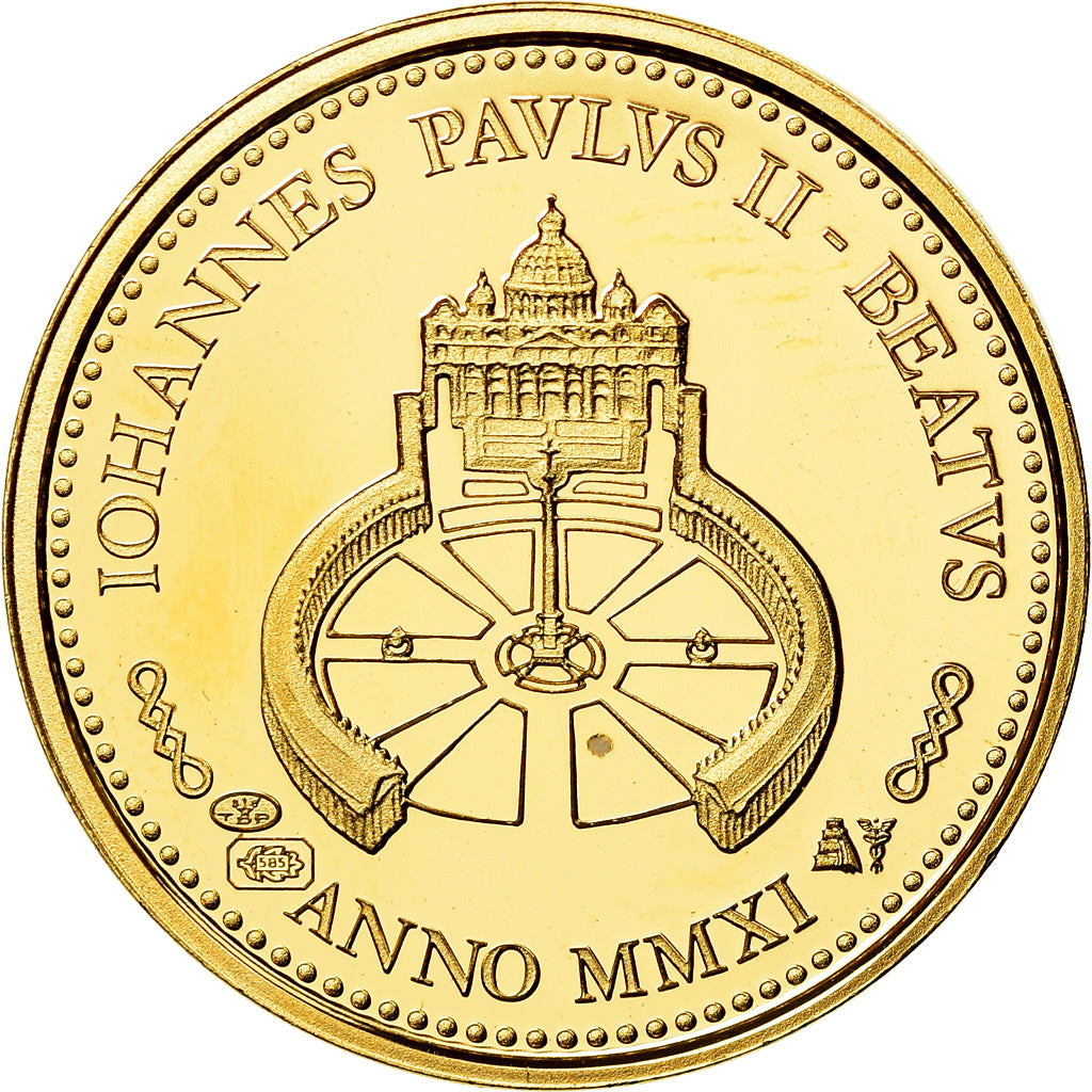 Vatican, Medal, La Béatification de jean-Paul II, 2011, MS(65-70), Gold
