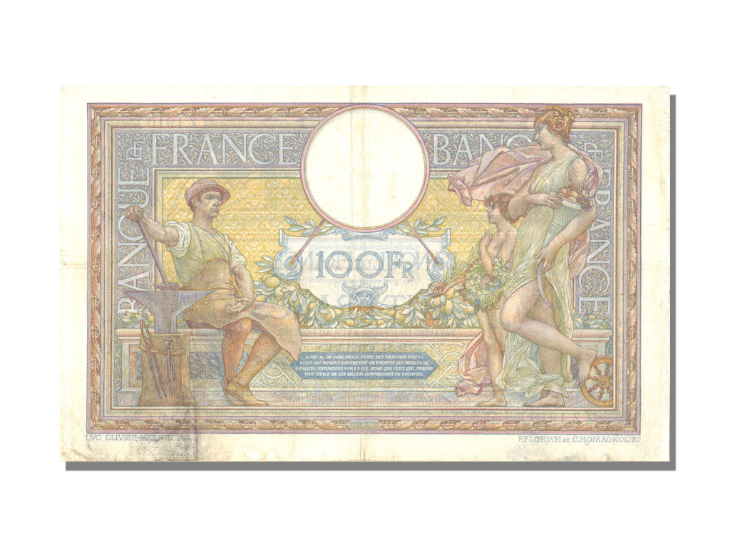 Banconote, Francia, 100 Francs, 100 F 1908-1939 ''Luc Olivier Merson'', 1913