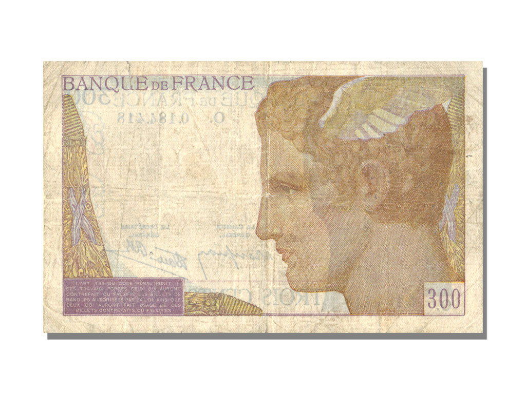 FRANCE, 300 Francs, KM #87a, 1939-02-09, VF(20-25), Fayette #29.3