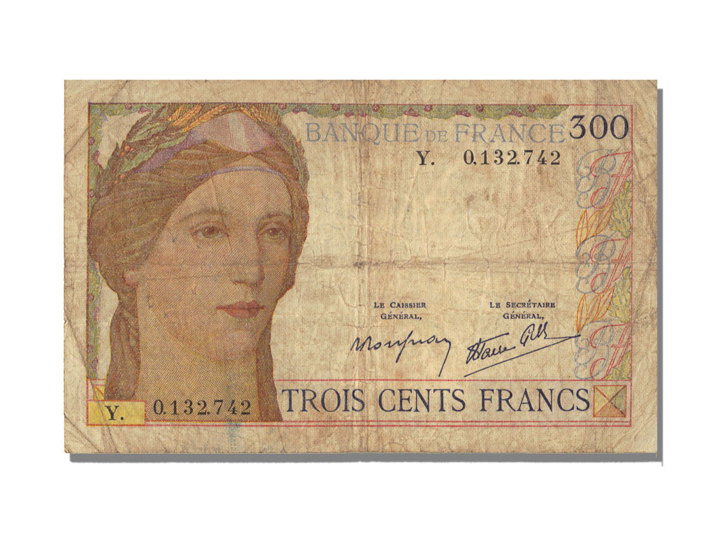 Biljet, Frankrijk, 300 Francs, 300 F 1938-1939, 1938-02-09, TB+, Fayette:29.3