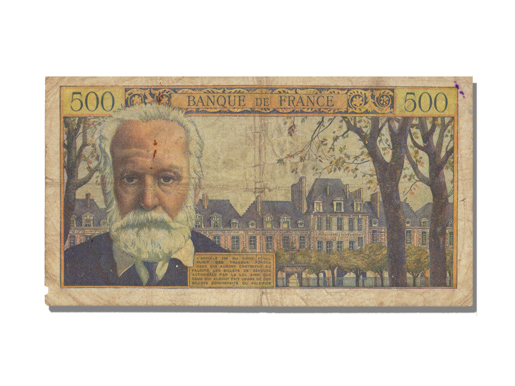FRANCE, 500 Francs, 1954, KM #133a, 1954-01-07, VF(20-25), Fayette #35.1