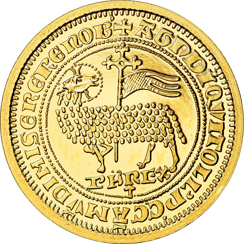 Francia, medaglia, Reproduction, Jean II le Bon, Mouton d'Or, FDC, Oro
