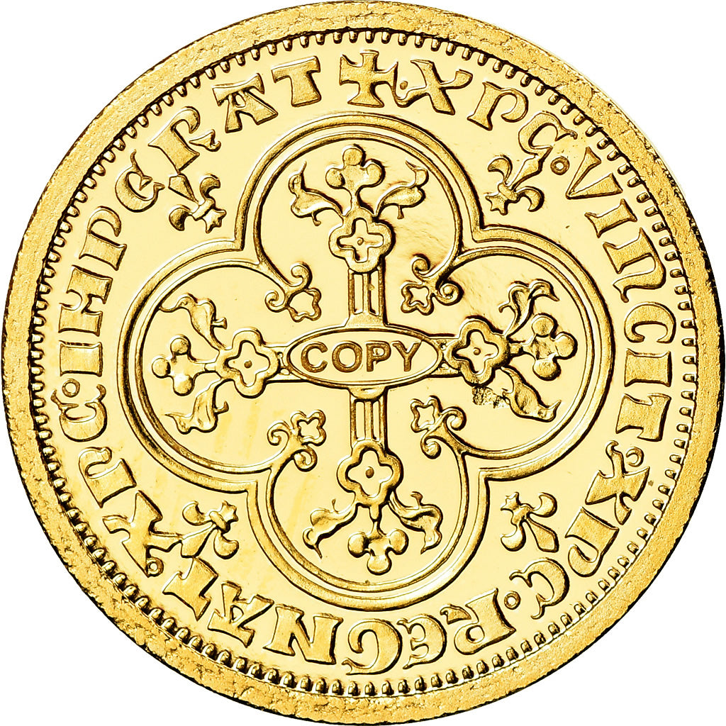 Francia, medaglia, Reproduction, Jean II le Bon, Mouton d'Or, FDC, Oro