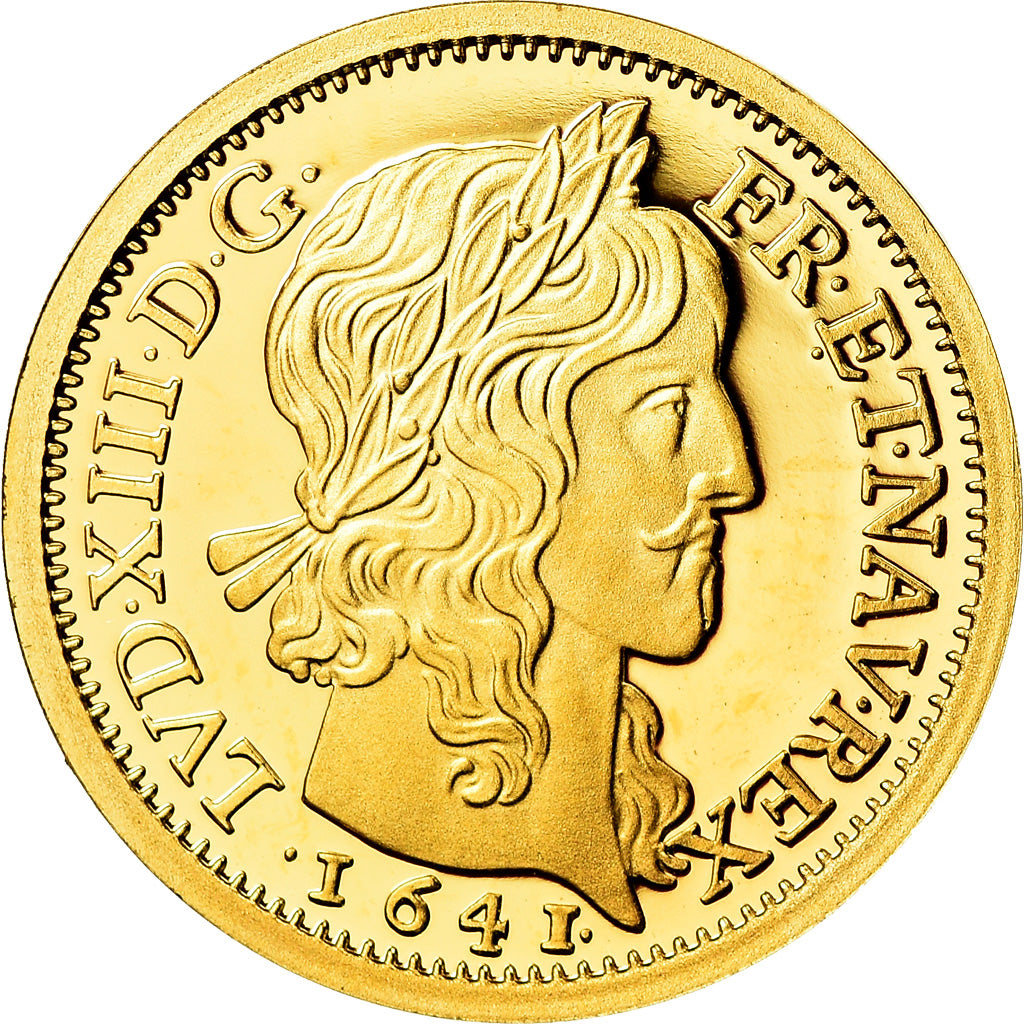 Frankrijk, Medaille, Reproduction, Louis d'Or aux 8 L 1641, Louis XIII, FDC