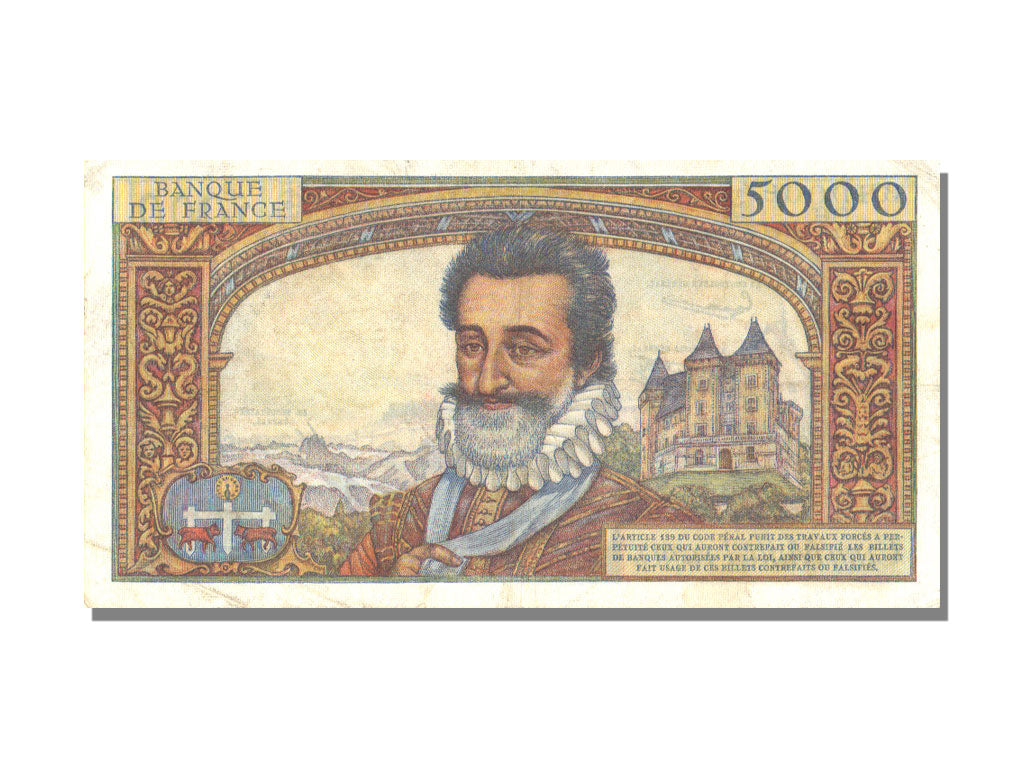 FRANCE, 5000 Francs, 5 000 F 1957-1958 ''Henri IV'', 1958, 1958-01-02,...