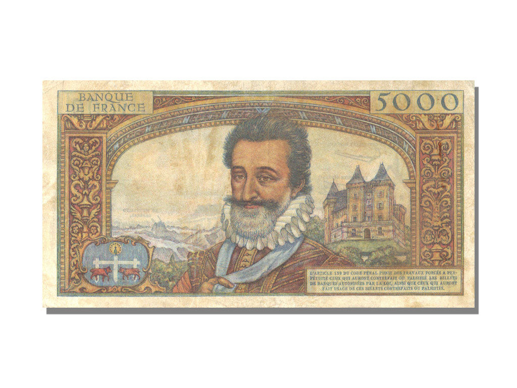 FRANCE, 5000 Francs, 5 000 F 1957-1958 ''Henri IV'', 1958, 1958-07-10,...