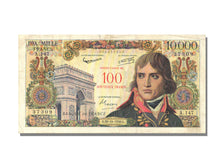 France, 100 Nouveaux Francs on 10,000 Francs, 1955-1959 Overprinted with...