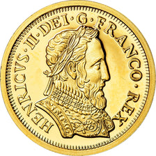 France, Medal, Reproduction, Henri d'Or à la Gallia, Henri II, MS(65-70), Gold