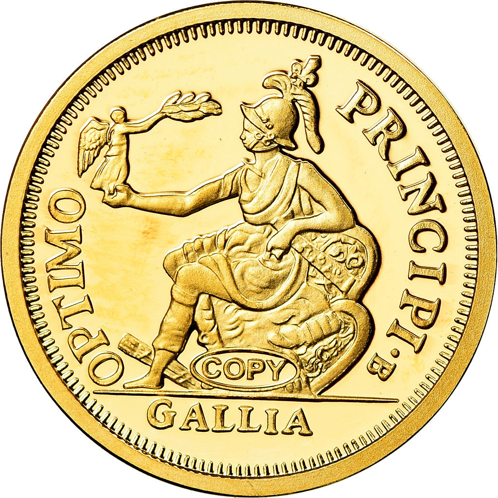 France, Medal, Reproduction, Henri d'Or à la Gallia, Henri II, MS(65-70), Gold
