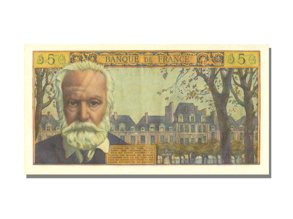 Billet, France, 5 Nouveaux Francs, 5 NF 1959-1965 ''Victor Hugo'', 1962