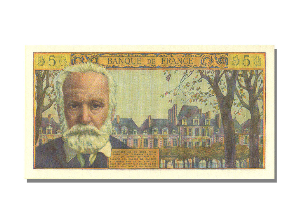 France, 5 Nouveaux Francs, 5 NF 1959-1965 ''Victor Hugo'', 1962, KM #141a,...