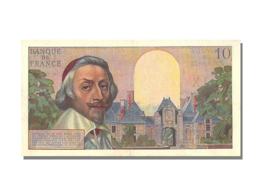FRANCE, 10 Nouveaux Francs, 1960, KM #142a, 1960-06-02, AU(55-58), Fayette #57.8