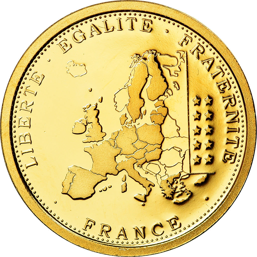 Frankreich, Medaille, 10ème Anniversaire de l'Euro, Politics, Society, War