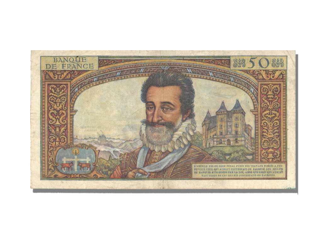 France, 50 Nouveaux Francs, 50 NF 1959-1961 ''Henri IV'', 1958, KM #143a,...
