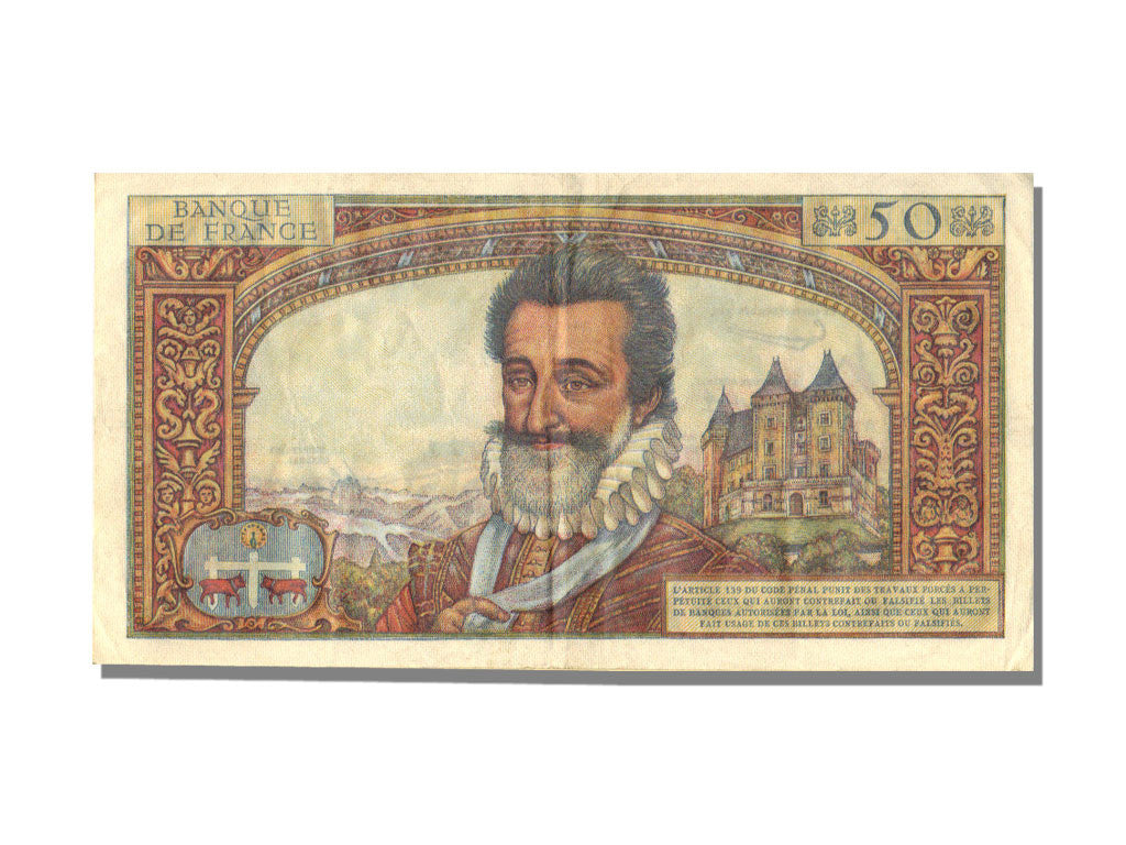 Geldschein, Frankreich, 50 Nouveaux Francs, 50 NF 1959-1961 ''Henri IV'', 1959