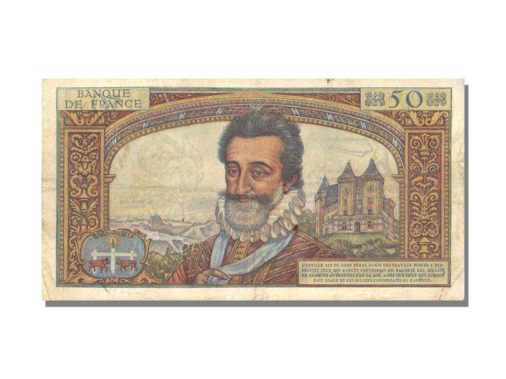 France, 50 Nouveaux Francs, 50 NF 1959-1961 ''Henri IV'', 1959, KM #143a,...