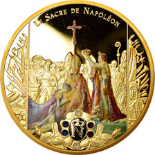 France, Medal, Le sacre de Napoléon Ier par Pie VII, MS(65-70), Copper Gilt