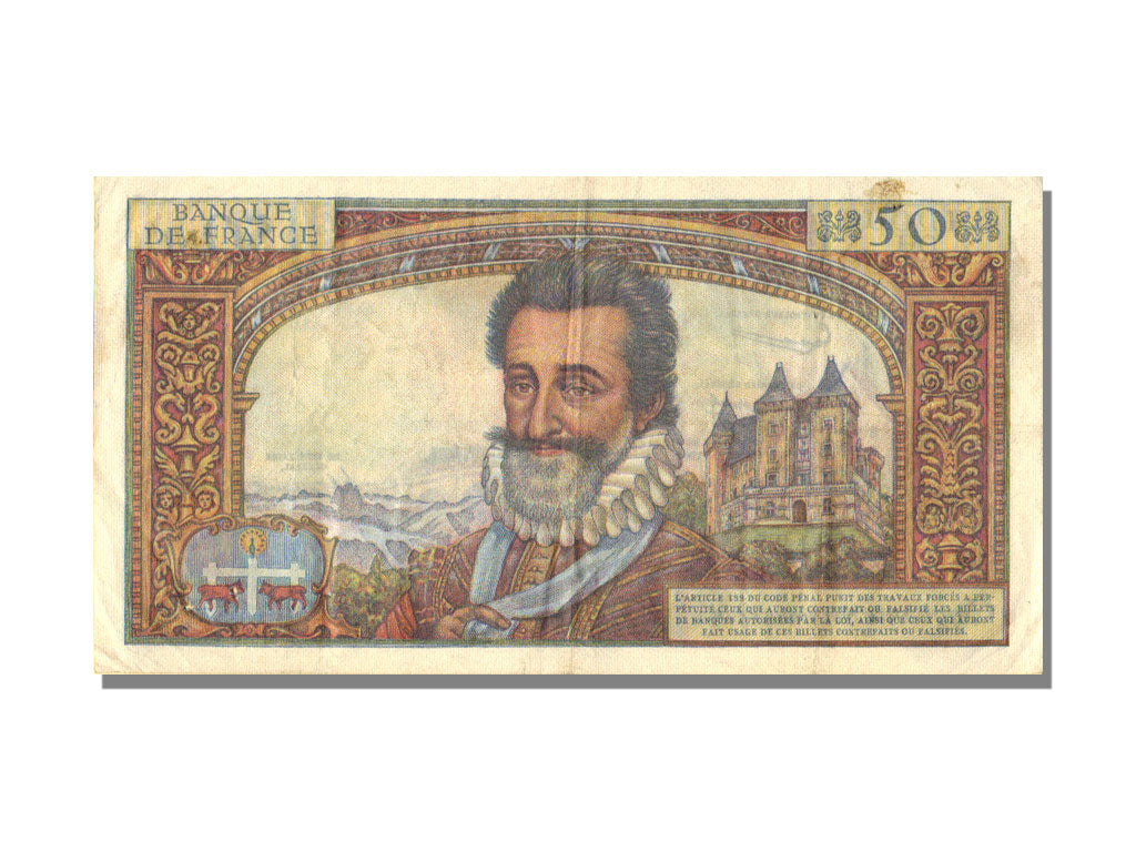 Geldschein, Frankreich, 50 Nouveaux Francs, 50 NF 1959-1961 ''Henri IV'', 1959