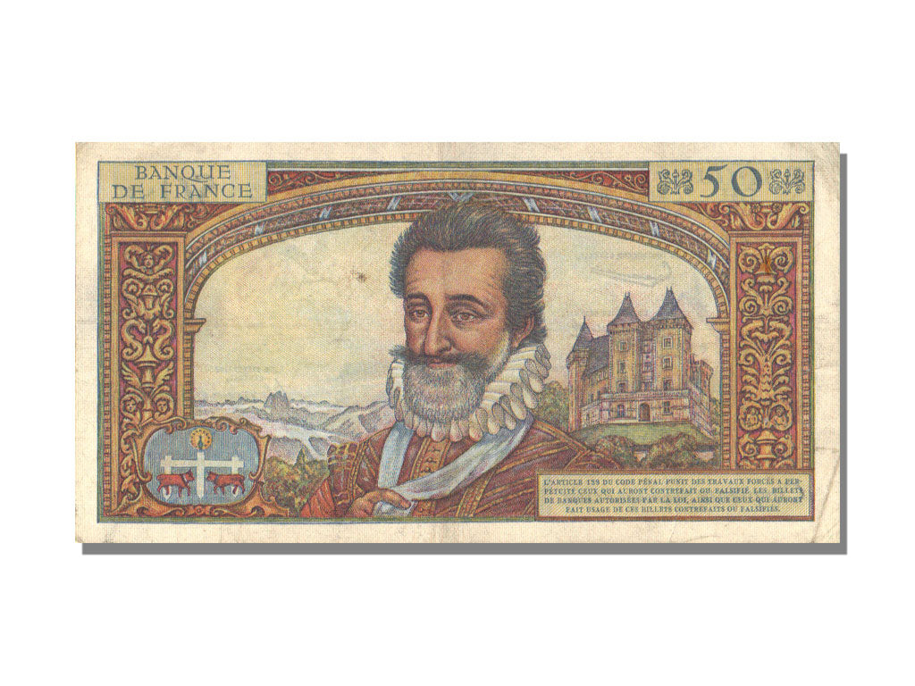France, 50 Nouveaux Francs, 50 NF 1959-1961 ''Henri IV'', 1959, KM #143a,...