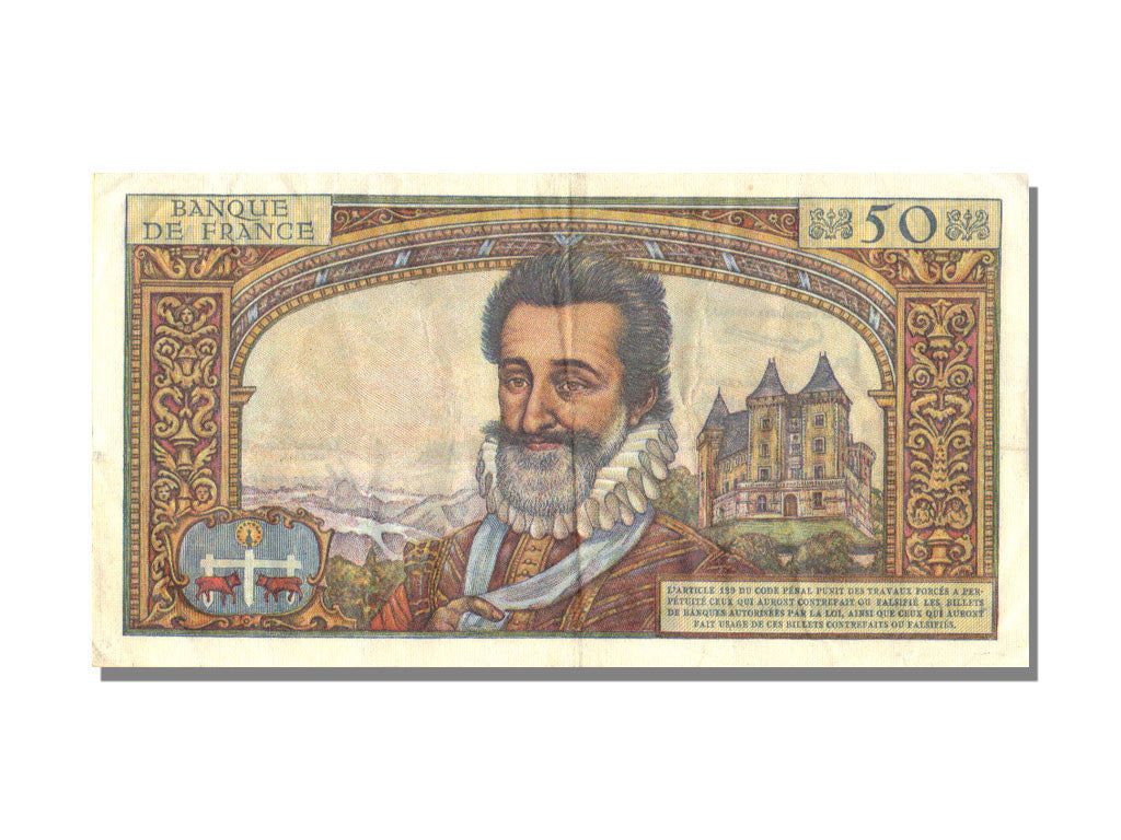 France, 50 Nouveaux Francs, 50 NF 1959-1961 ''Henri IV'', 1959, KM #143a,...