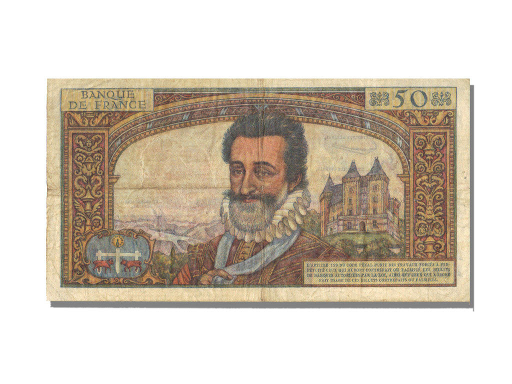 Billete, Francia, 50 Nouveaux Francs, 50 NF 1959-1961 ''Henri IV'', 1961
